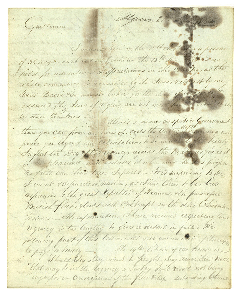 Letter - Capt. Bainbridge