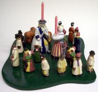 Set of wedding scene figurines