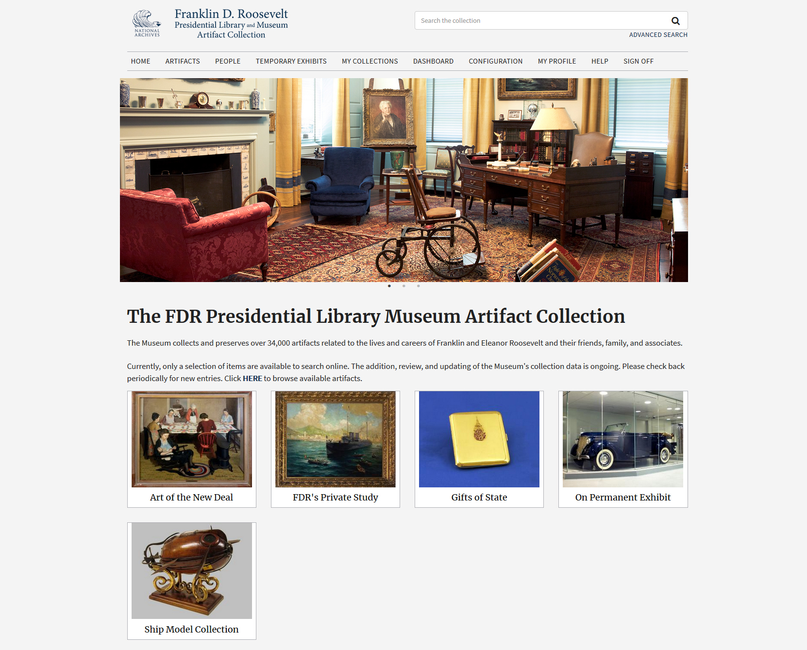 FDR Library Museum Artifact Collection