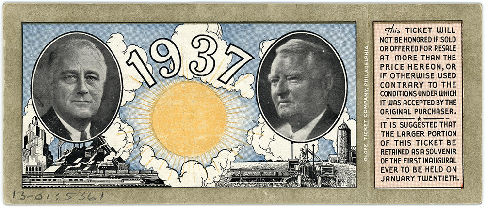 1937 Inaugural Ticket