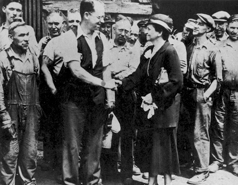 Frances Perkins meets with Labor groups